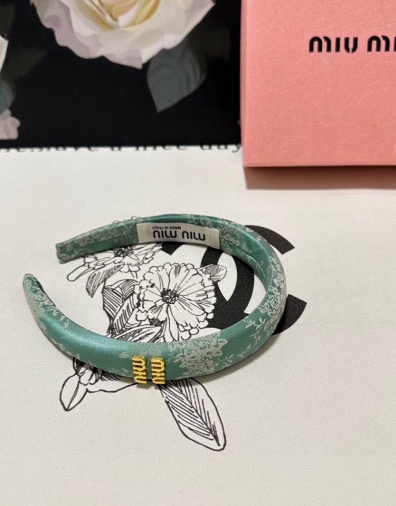 Miu Miu Hairband Light Blue For Women