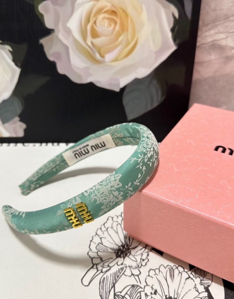 Miu Miu Hairband Light Blue For Women