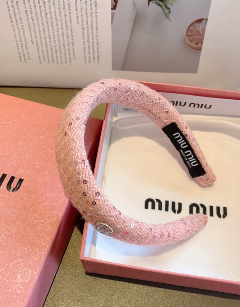 Miu Miu Hairband Pink For Women
