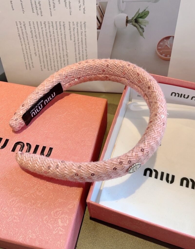 Miu Miu Hairband Pink For Women
