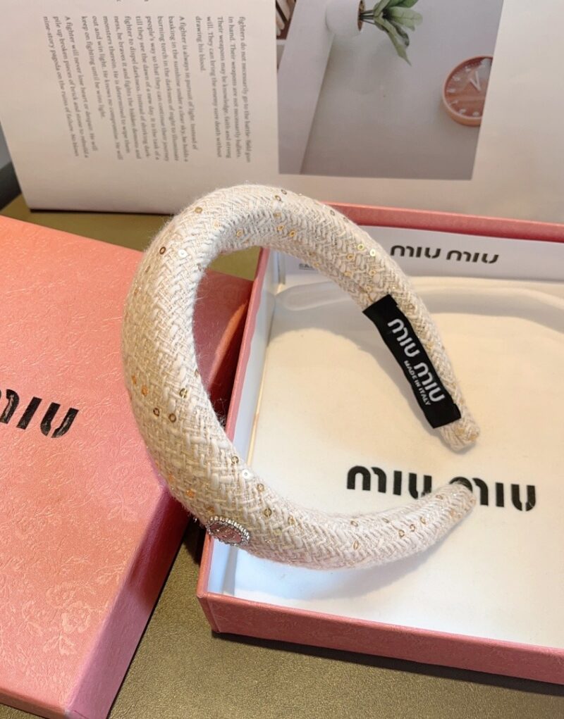 Miu Miu Hairband White For Women