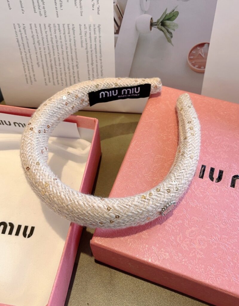 Miu Miu Hairband White For Women