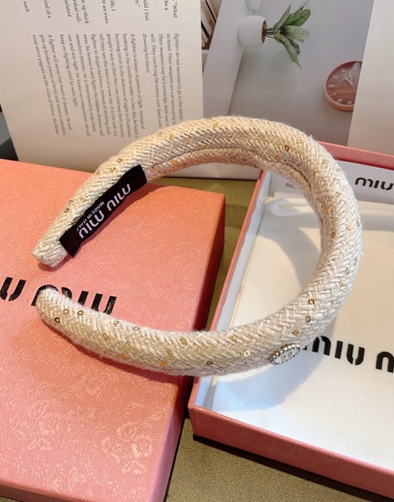 Miu Miu Hairband White For Women