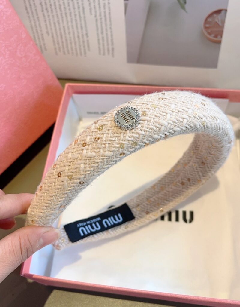 Miu Miu Hairband White For Women
