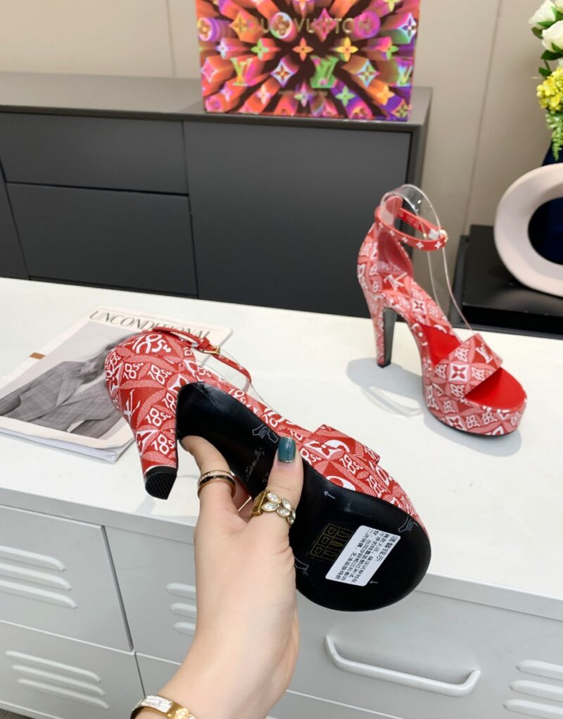 Louis Vuitton Women's Afterglow Platform Sandal Red For Women LV