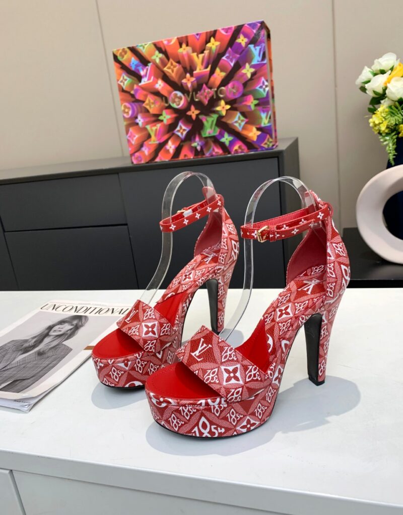 Louis Vuitton Women's Afterglow Platform Sandal Red For Women LV