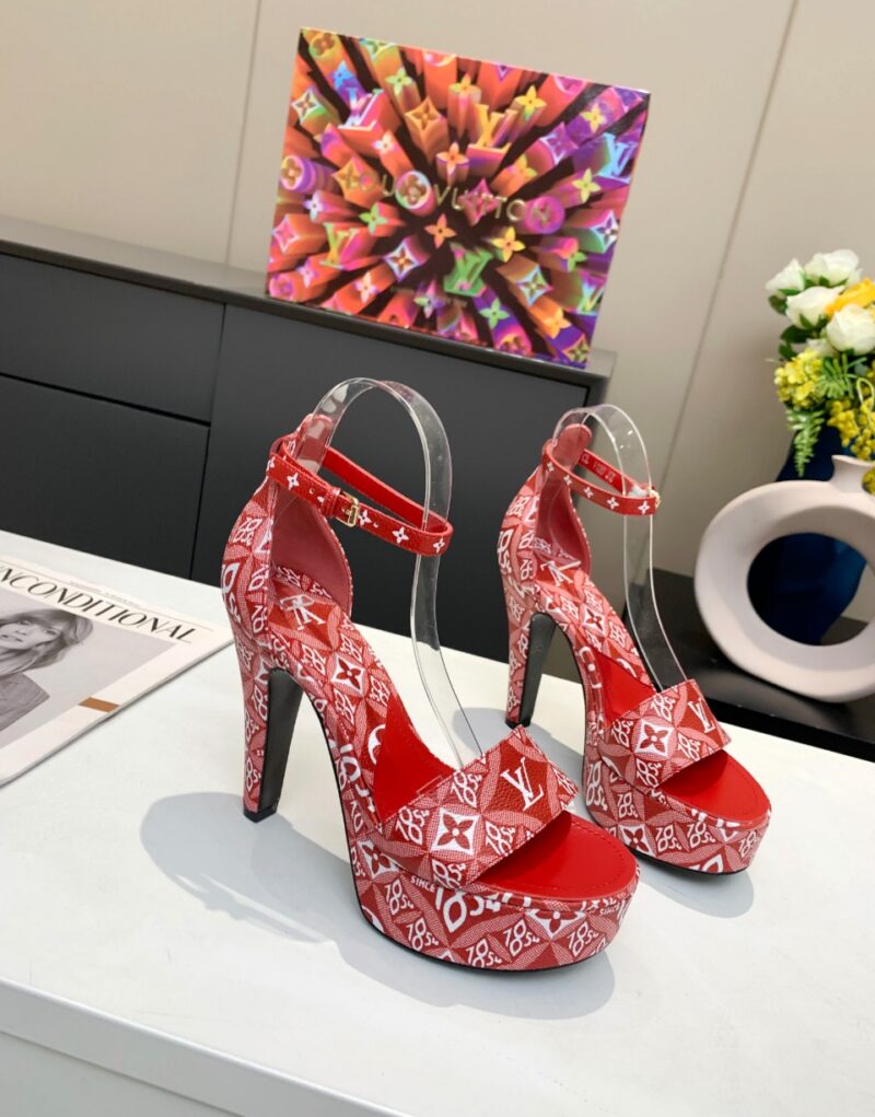 Louis Vuitton Women's Afterglow Platform Sandal Red For Women LV