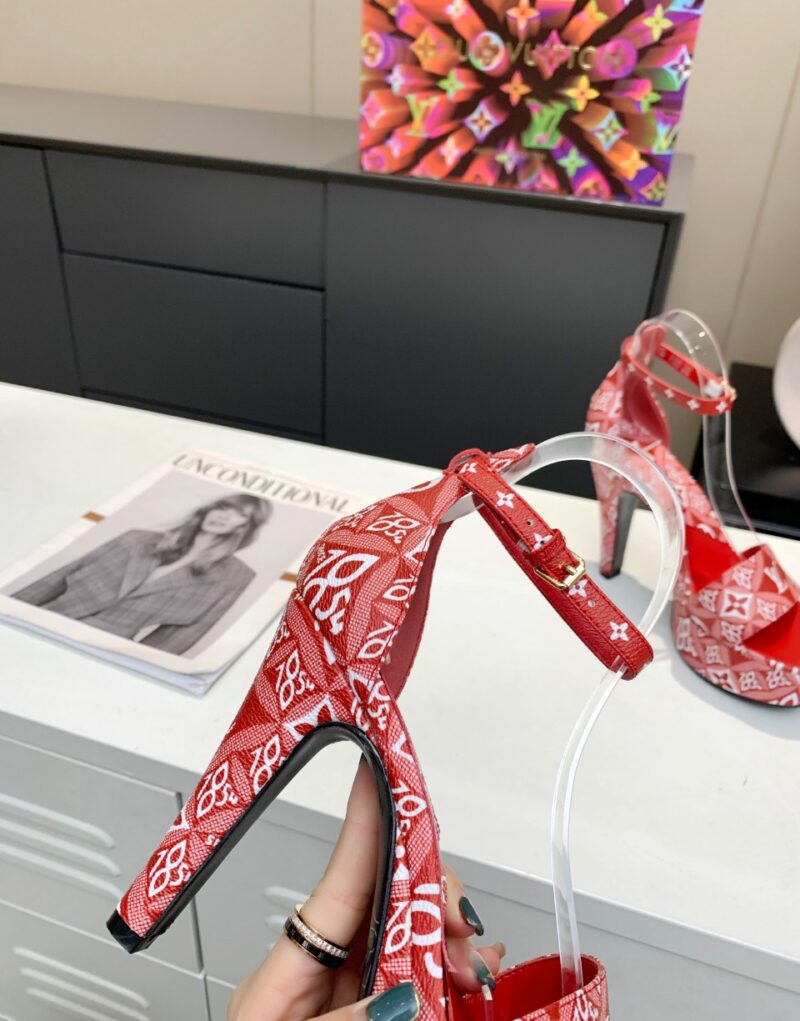 Louis Vuitton Women's Afterglow Platform Sandal Red For Women LV