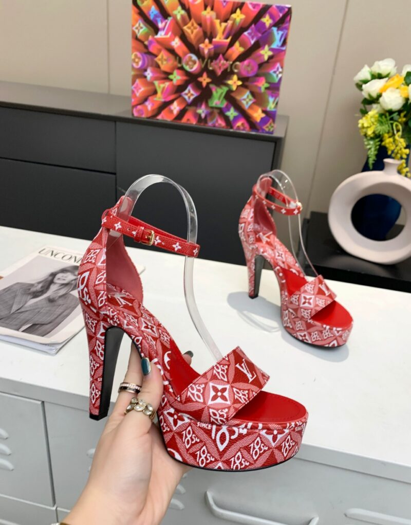 Louis Vuitton Women's Afterglow Platform Sandal Red For Women LV