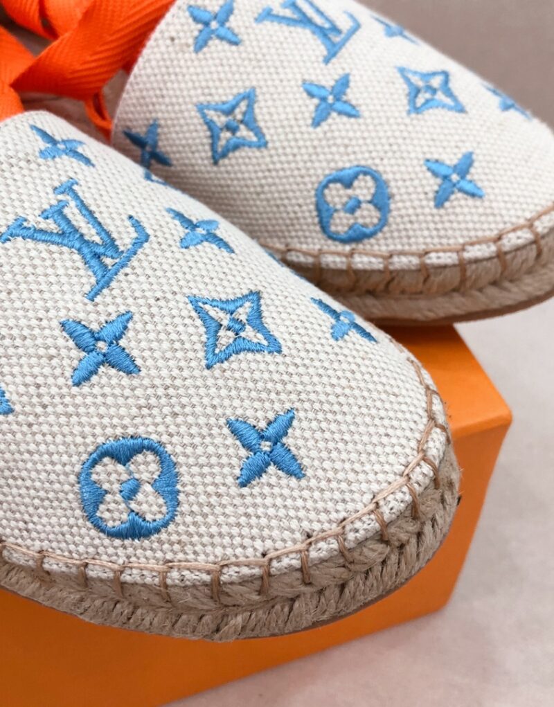Louis Vuitton Women's Starboard Flat Espadrille Blue For Women LV
