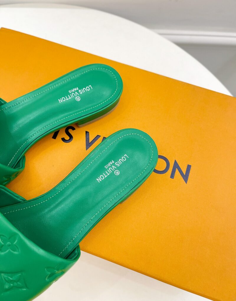 Louis Vuitton Women's Revival Flat Mule Green For Women LV 1A9P5L