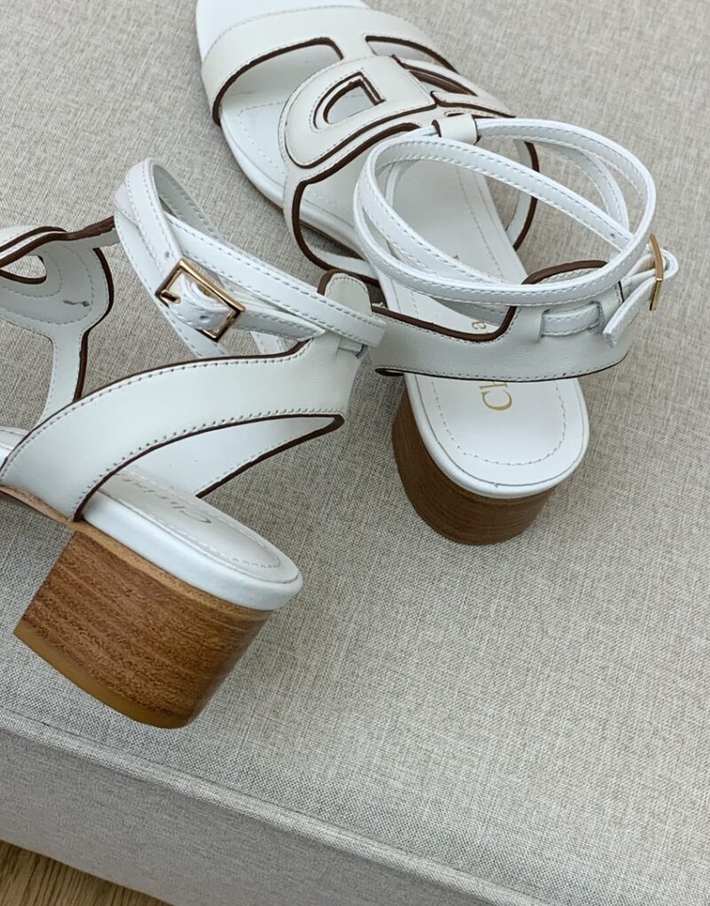 Christian Dior D Club Sandal 1.7 Inches White For Women CD