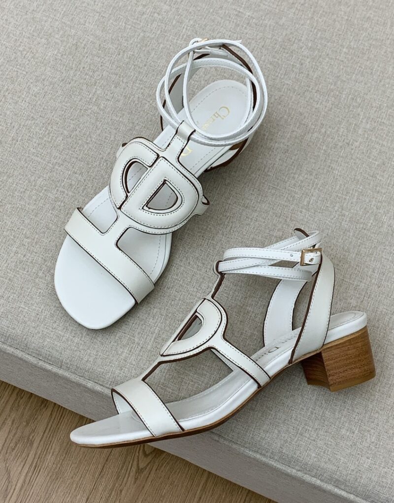 Christian Dior D Club Sandal 1.7 Inches White For Women CD