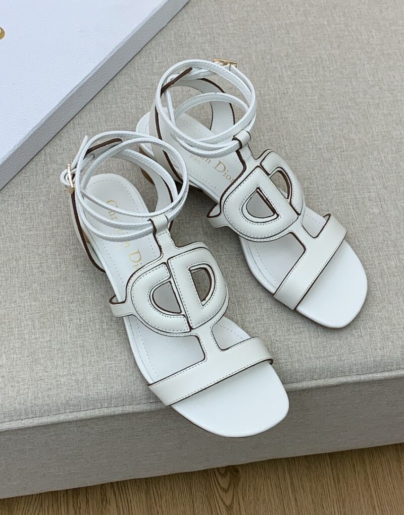 Christian Dior D Club Sandal 1.7 Inches White For Women CD