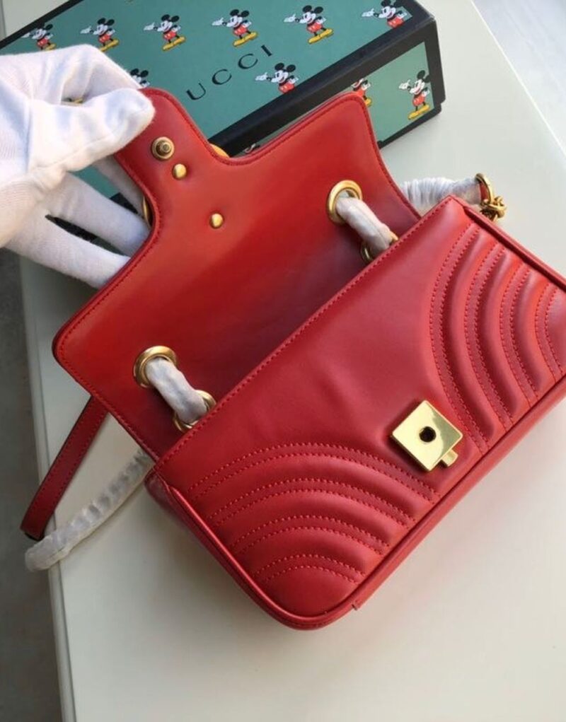Gucci Marmont Matelassé Mini Bag Red 446744