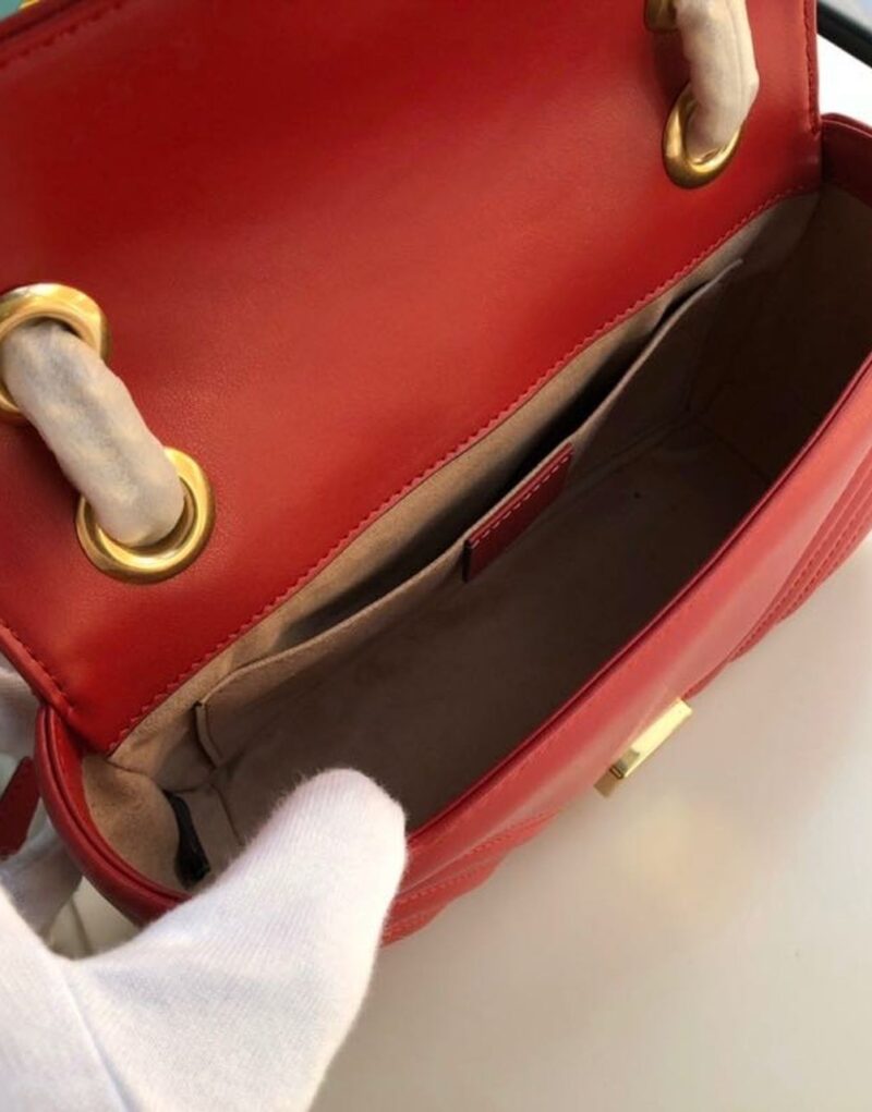 Gucci Marmont Matelassé Mini Bag Red 446744