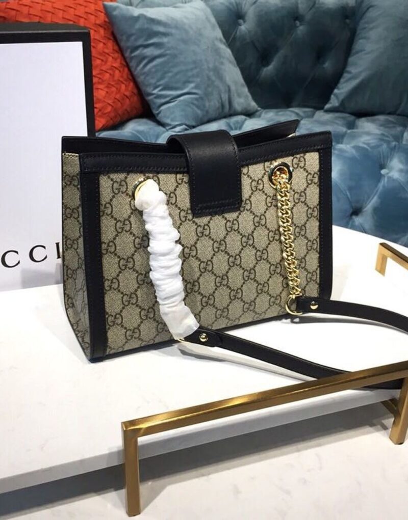 Gucci Padlock Small GG Shoulder Bag Beige/Ebony 498156 KHNKG 9769