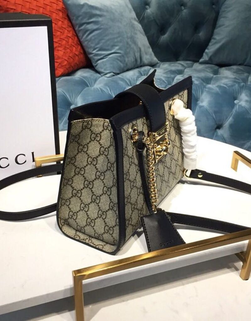 Gucci Padlock Small GG Shoulder Bag Beige/Ebony 498156 KHNKG 9769