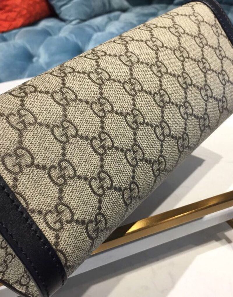 Gucci Padlock Small GG Shoulder Bag Beige/Ebony 498156 KHNKG 9769