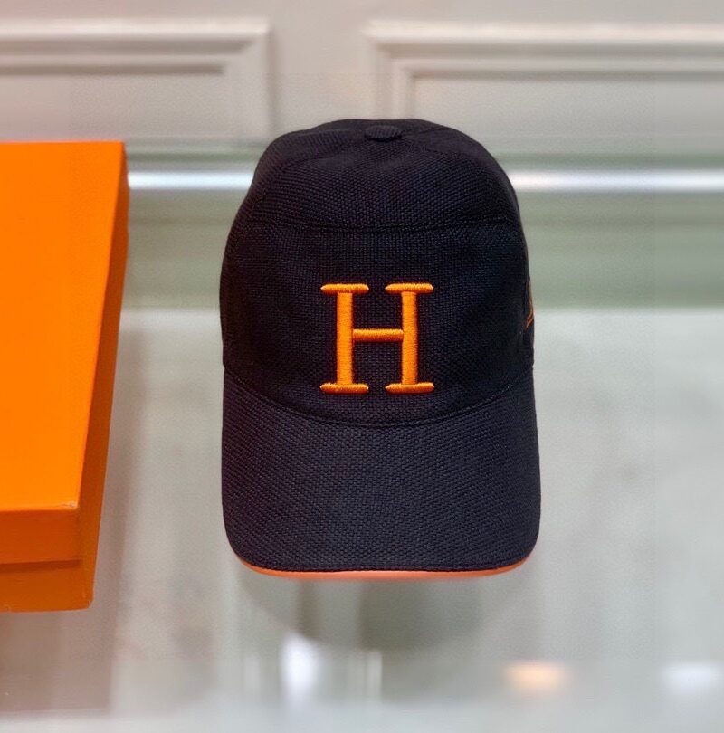 Hermes Davis H Primavera Cap Black Hermes Cap