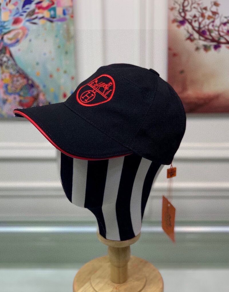 Hermes Davis H Primavera Cap Black Hermes Cap