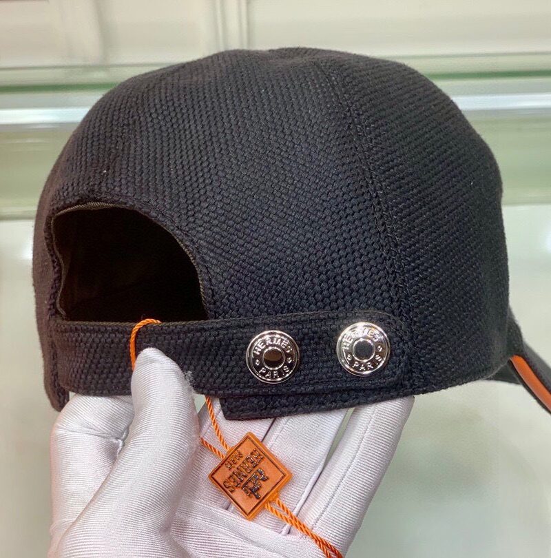 Hermes Davis H Primavera Cap Black Hermes Cap