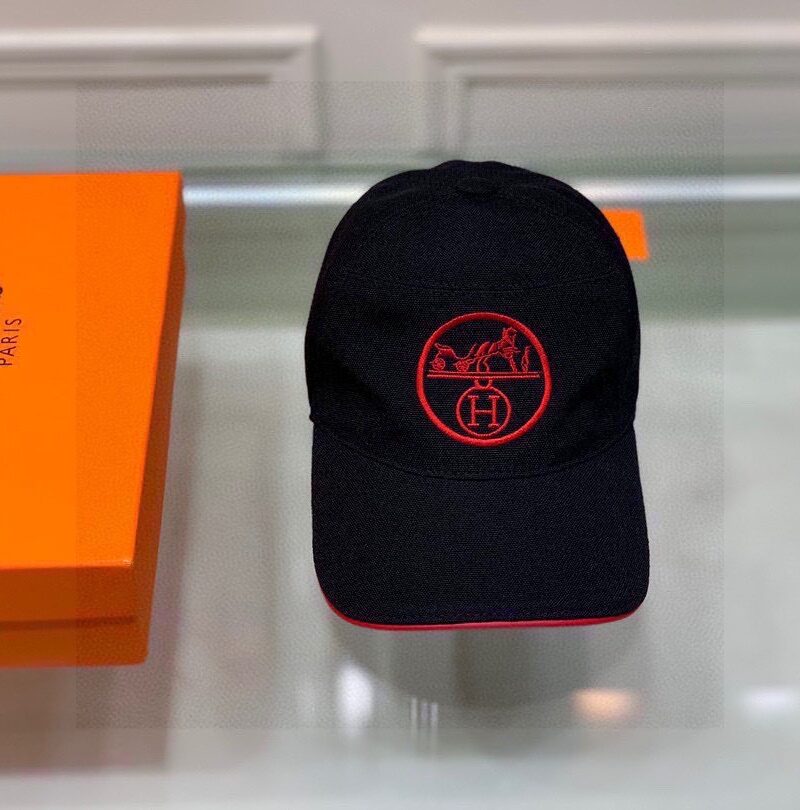 Hermes Davis H Primavera Cap Black Hermes Cap