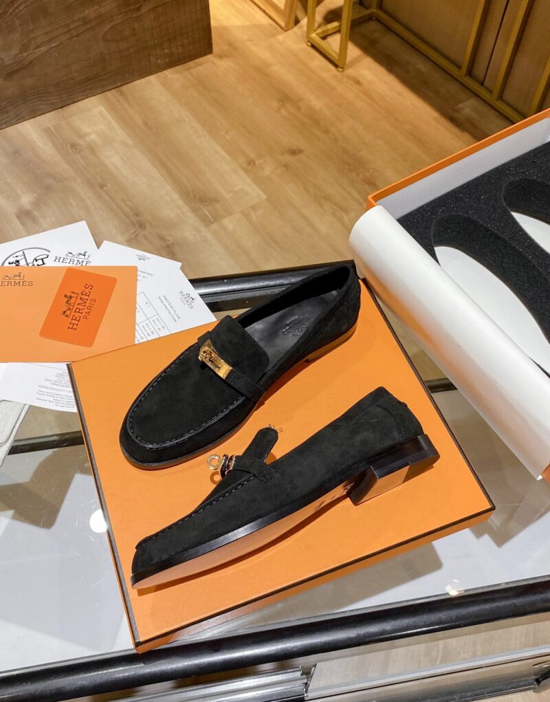 Hermes Destin Loafer Black For Women, Women’s Shoes H212116Z 9M360