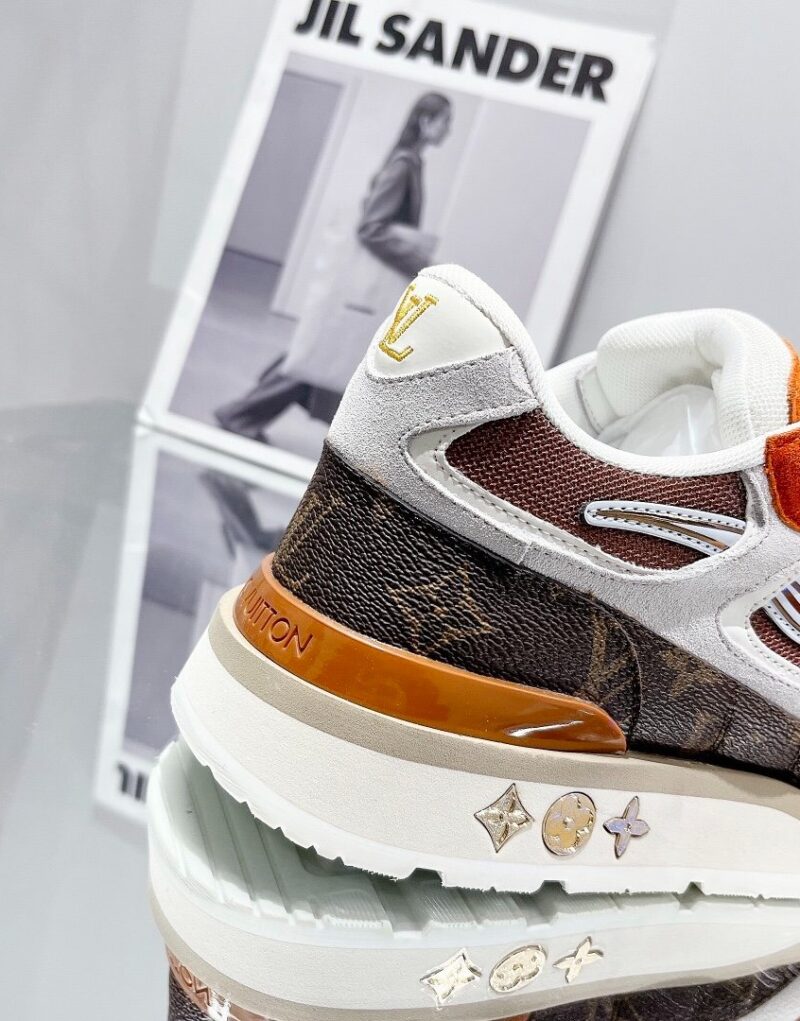 Louis Vuitton Run Away Sneaker Monogram Material Orange For Women LV