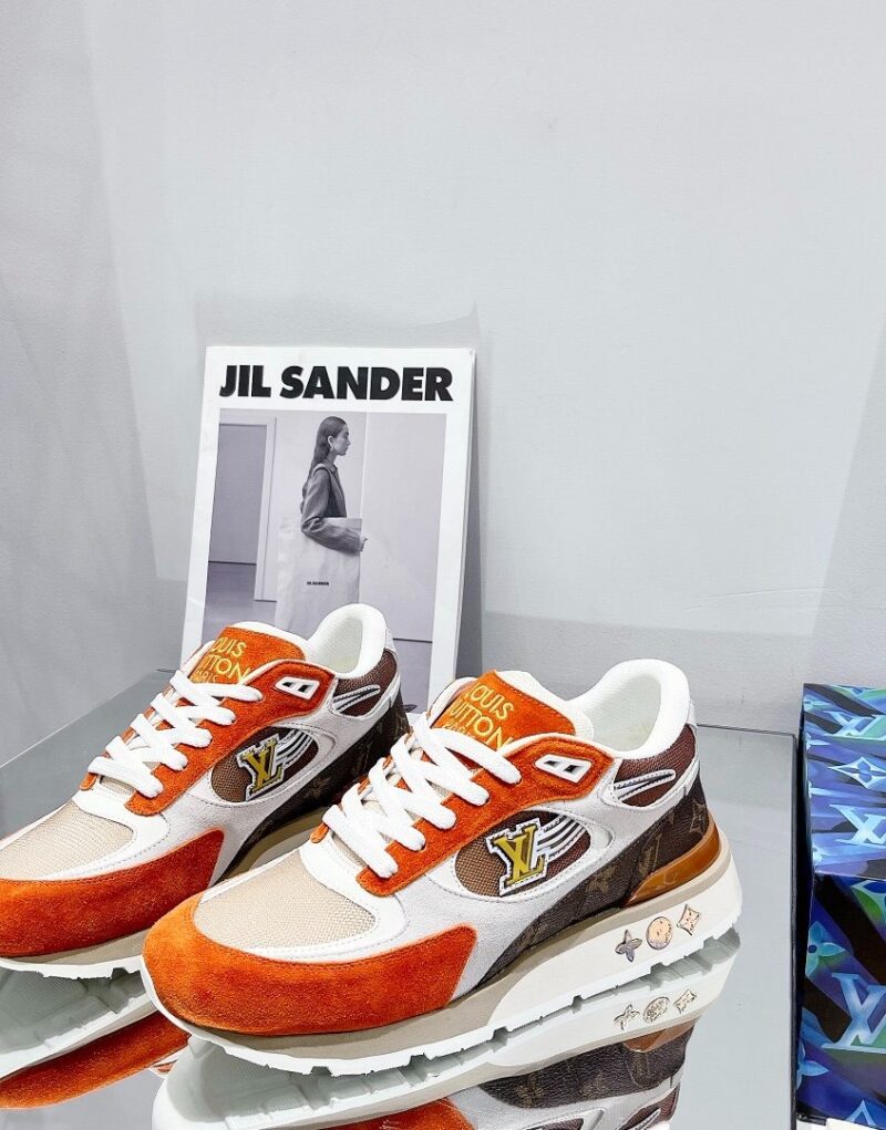 Louis Vuitton Run Away Sneaker Monogram Material Orange For Women LV
