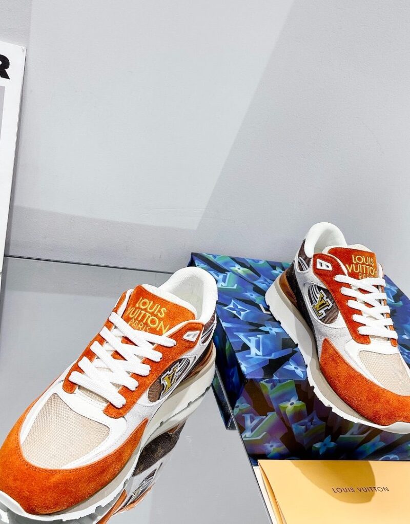 Louis Vuitton Run Away Sneaker Monogram Material Orange For Women LV