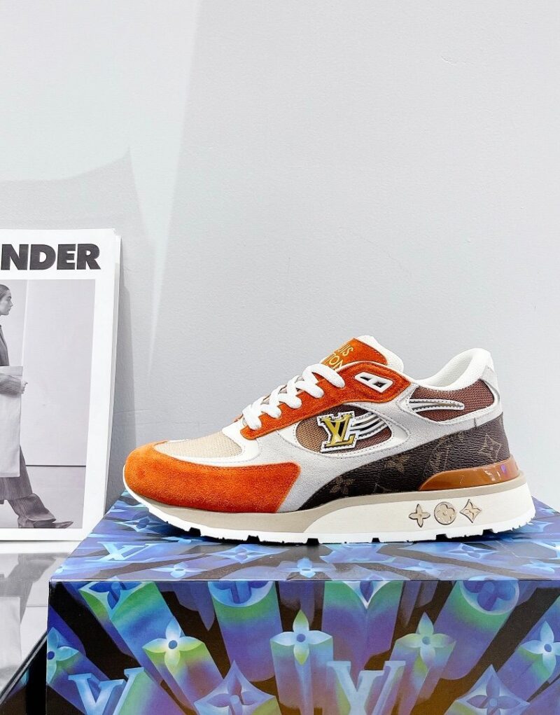 Louis Vuitton Run Away Sneaker Monogram Material Orange For Women LV