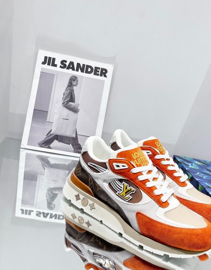 Louis Vuitton Run Away Sneaker Monogram Material Orange For Women LV