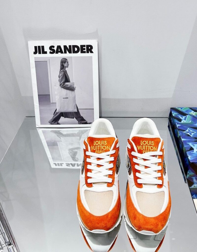 Louis Vuitton Run Away Sneaker Monogram Material Orange For Women LV