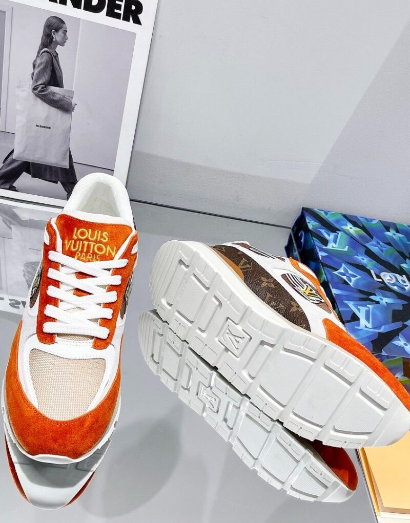 Louis Vuitton Run Away Sneaker Monogram Material Orange For Women LV