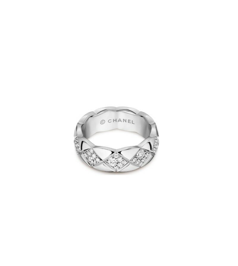 Chanel Coco Crush Ring White Gold Small Version For Women J12869