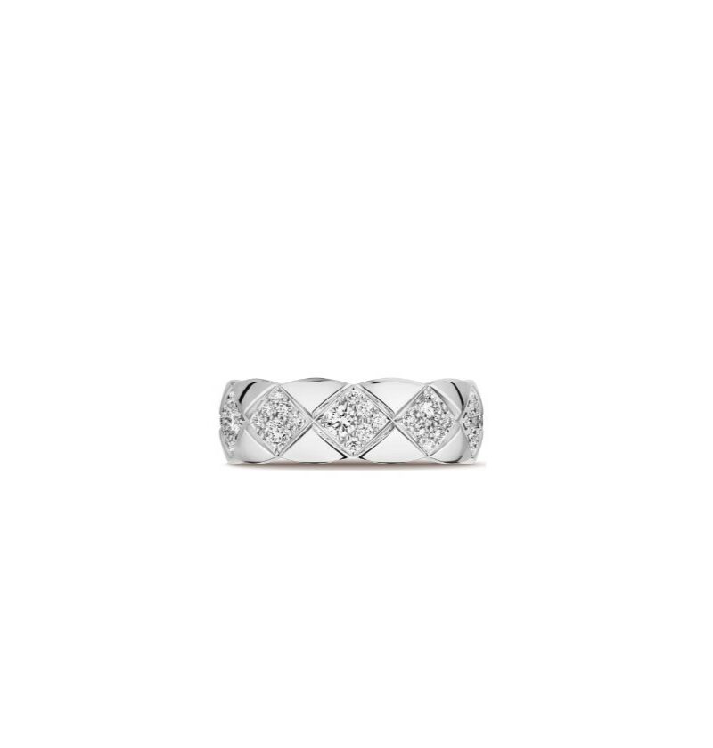Chanel Coco Crush Ring White Gold Small Version For Women J12869