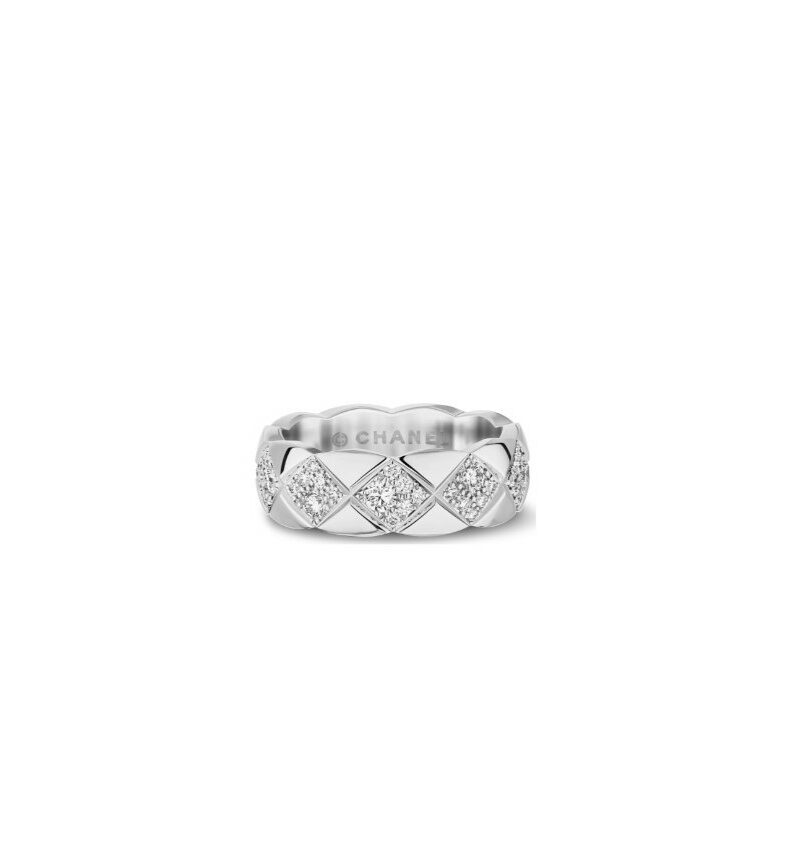 Chanel Coco Crush Ring White Gold Small Version For Women J12869