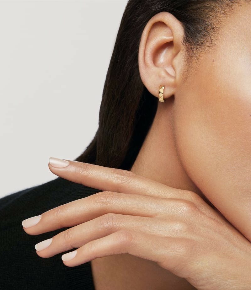 Chanel Coco Crush Single Earring Yellow Gold For Women J12685
