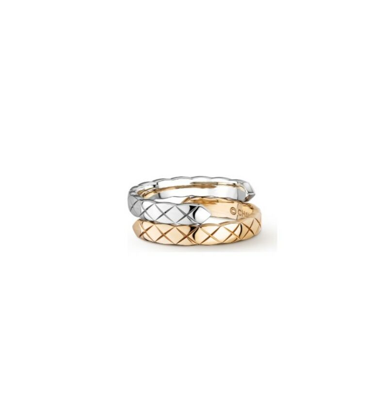 Chanel Coco Crush Toi Et Moi Ring White/Beige Gold For Women J11971