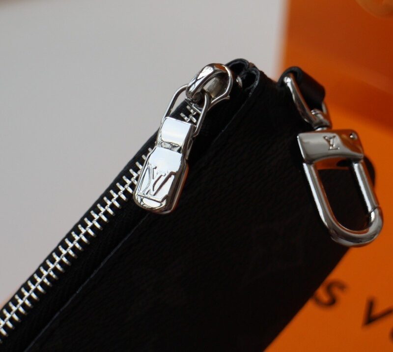 Louis Vuitton Key Pouch Monogram Eclipse For Women, Women's Wallet 4.7in/12cm LV