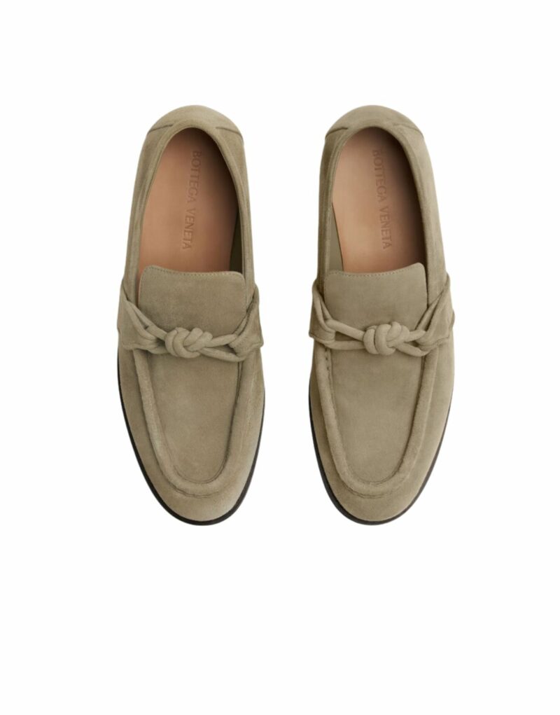 Bottega Veneta Astaire Suede Loafer Taupe For Men - 796445V3XR01510