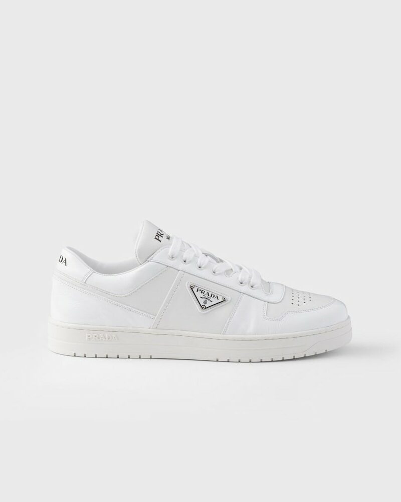 Prada Downtown Leather Sneakers White For Men 2EE364_3LQB_F0009_F_D001