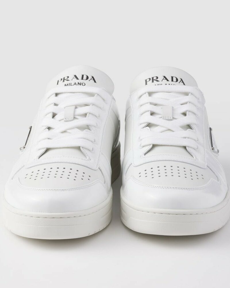 Prada Downtown Leather Sneakers White For Men 2EE364_3LQB_F0009_F_D001