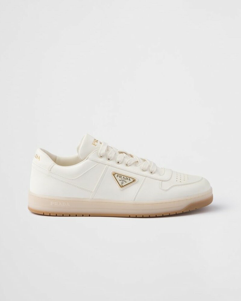Prada Downtown Nappa Leather Sneakers Ivory For Men 2EE364_038_F0304_F_D001