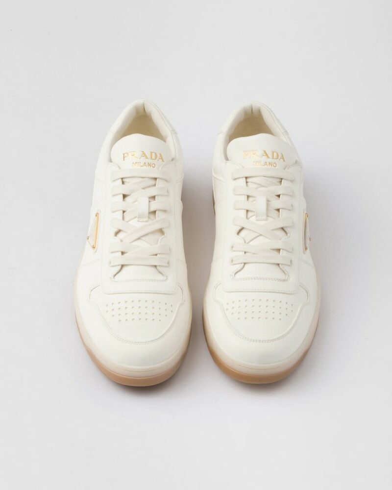 Prada Downtown Nappa Leather Sneakers Ivory For Men 2EE364_038_F0304_F_D001