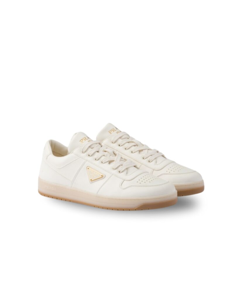 Prada Downtown Nappa Leather Sneakers Ivory For Men 2EE364_038_F0304_F_D001