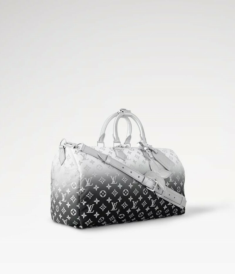 [True-to-ORIGINAL] Louis Vuitton Keepall Bandoulière 45 Frost Gradient Silver For Women 17.7in/45cm M12067