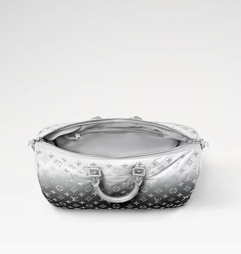 [True-to-ORIGINAL] Louis Vuitton Keepall Bandoulière 45 Frost Gradient Silver For Women 17.7in/45cm M12067