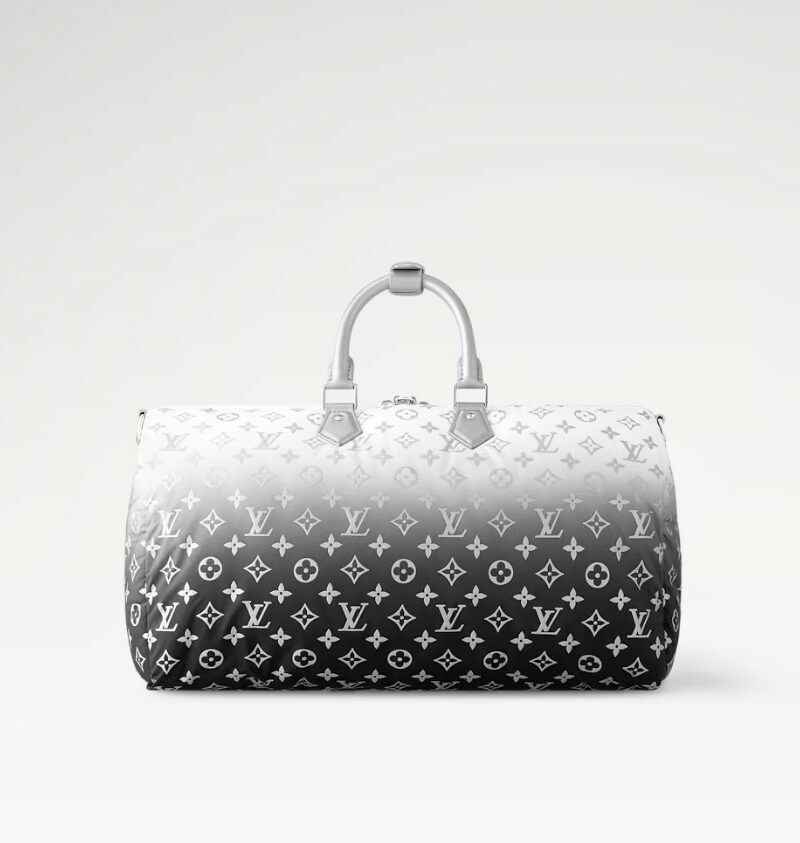 [True-to-ORIGINAL] Louis Vuitton Keepall Bandoulière 45 Frost Gradient Silver For Women 17.7in/45cm M12067